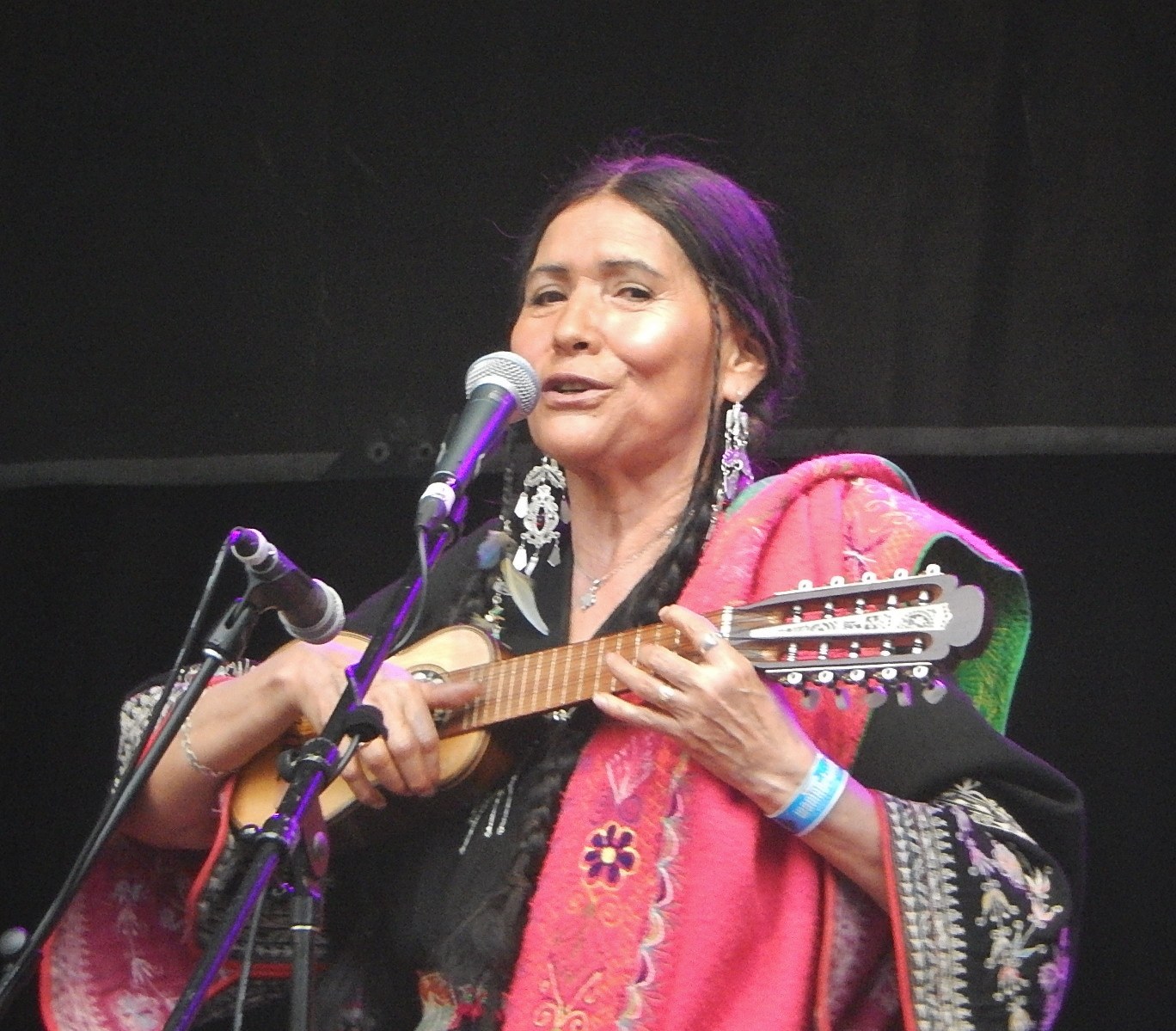 Luzmila Carpio performing onstage in 2015.