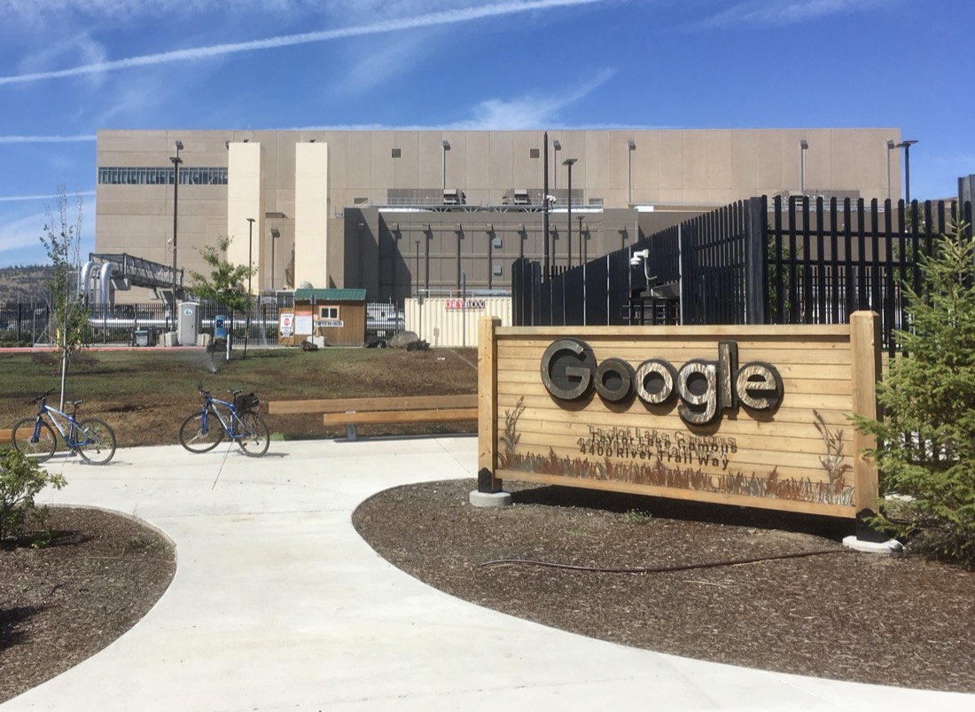 Google data center in The Dalles, Oregon, photographed in June 2020.