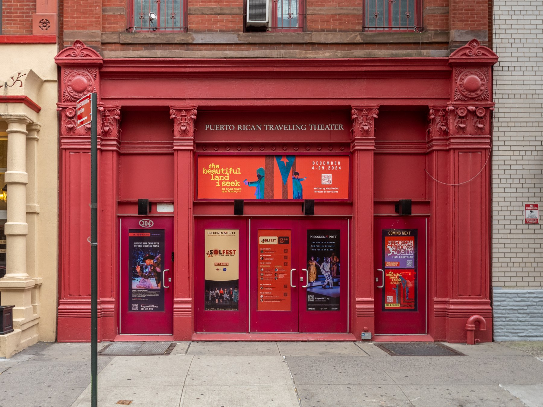 Exterior of the Puerto Rican Traveling Theater on 47th Street