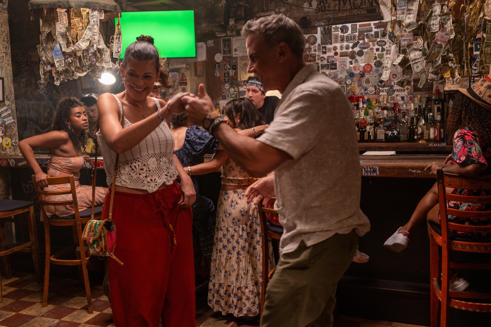 Hurricane Seasons ensemble including Aida Rodriguez, Carlos Ponce, Alycia Pascual-Peña, Jearnest Corchado, Priscilla Lopez and Braulio Castillo hijo